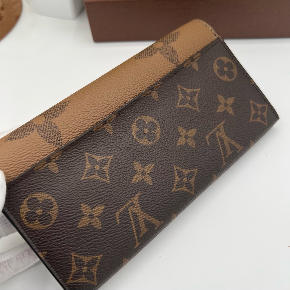 Louis Vuitton Monogram Reverse Long  Portefeuille Sarah wallet in box ❤️ - Picture 3 of 11